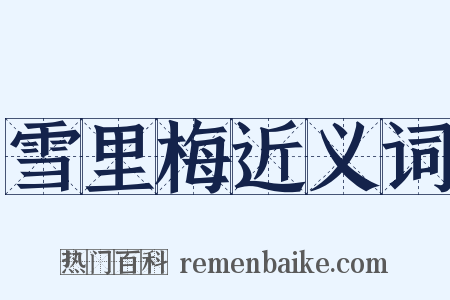 雪里梅近义词是什么意思的图片